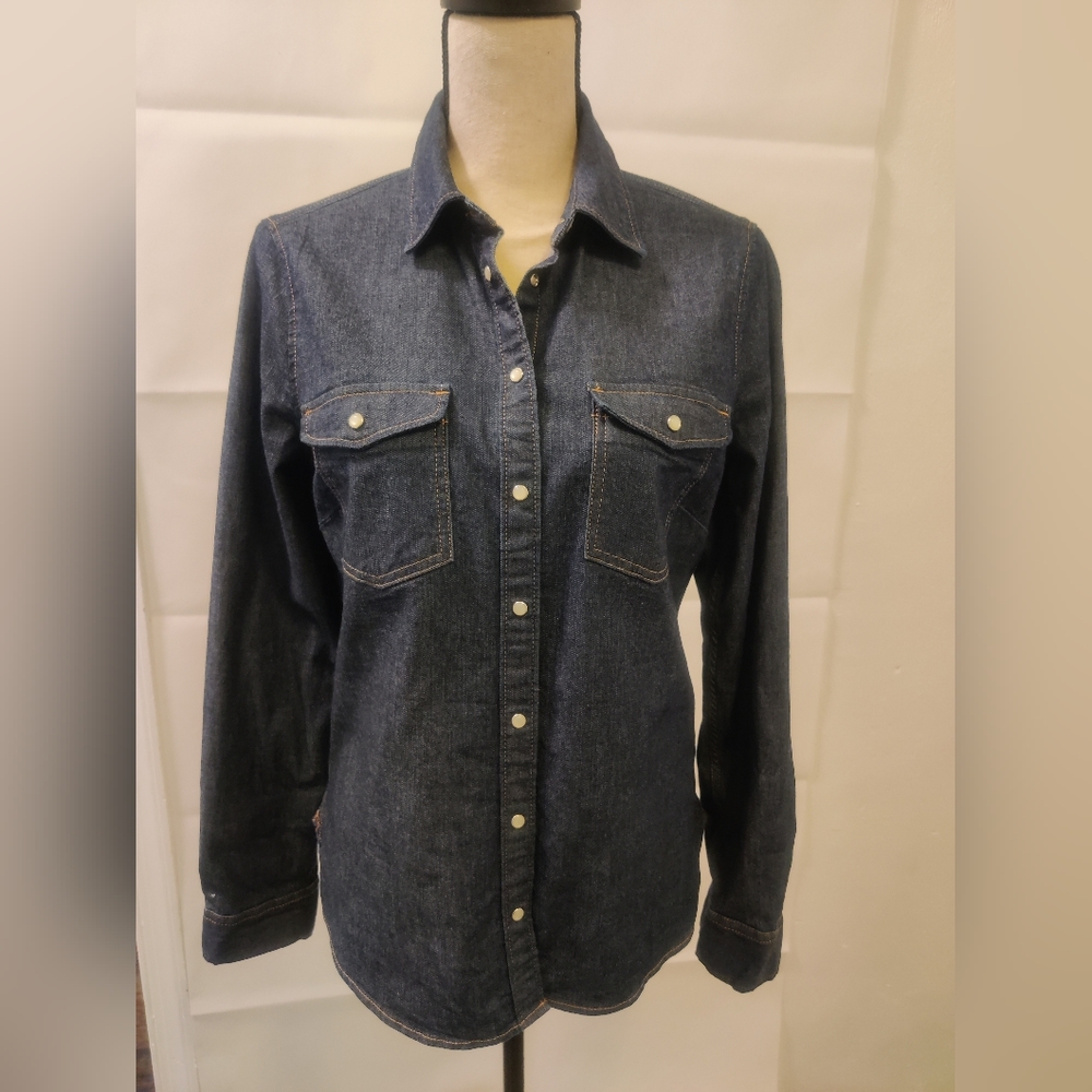 H&M women's denim shirt-size 6